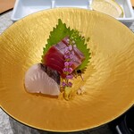 天冨良 麻布よこ田 - カツオとさわらのお造り