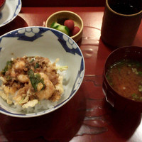 天雅 - 食事 かき揚げ天丼
