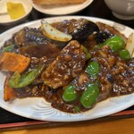 竹苑 - 濃厚な味噌味の麻婆ナス。