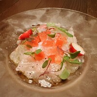 梅田 ワーフ - カルパッチョ(愛媛県産 昆布締め鯛)