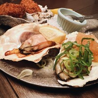 梅田 ワーフ - 広島県産 真牡蠣の焼き牡蠣(おろしポン酢)