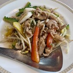 太原 - 豚肉とかぼちゃの牡蠣ソース炒め