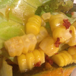 パオム - 地元の野菜の旨みがそれぞれダイレクトに感じられます。みて、コーン♡