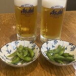 玉よし - 冷たい生ビールと枝豆