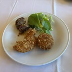 六花山荘 - 1人用揚げ立てが運ばれます