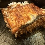 黒門 川ひろ - 最後は山椒をご飯の上に掛けて味変