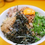 ラーメンエース - 期間限定 台湾汁なし ニンニク少し、アブラ