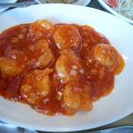 海老チリ　アップ！美味い♪