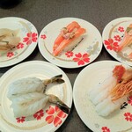 にぎりの徳兵衛 - 天然車海老　スズキ昆布〆　本ズワイガニ　ぼたん海老