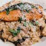 ベジバル チバットリア - 窯焼き鮭ときのこの醤油生クリームリゾット♡