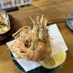 百足家 - ボタンエビの唐揚げ