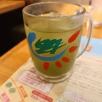 炭焼きレストランさわやか - セットの冷たい玄米緑茶