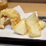 天ぷらと日本酒 明日源 - とうもろこし・イカ