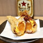 天ぷらと日本酒 明日源 - 手羽玉天