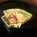 Higuchi - Grilled Sweetfish (One-night Drying) and Fig with Sesame Dressing