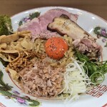 手揉み中華そば 中村 - 地鶏と濃い玉のまぜそば