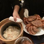 蒼 - 6.金沢　石与より毛蟹のリゾット
      一合に1.6kgの毛蟹を全て使う