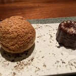 蒼 - 14.小菓子&コーヒー
      焼きたてシュークリームとカヌレ
      エスプレッソダブルで