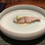 蒼 - 3.明石　田幸ーより神経〆鰆の藁焼き
      お米と中国甘酒のヴィネグレットソース