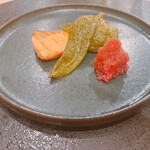 心一 - トキシラズの西京焼き
      万願寺とうがらしの漬け焼き