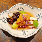 御料理 ふじ田 - 焼き松茸 うに あげた銀杏