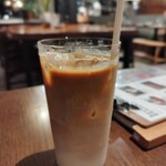 たてしな湖畔エプロンマーク - アイスカフェオレ