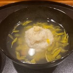 味享 - 渡り蟹の真薯。透き通った吸い地にため息かでます。