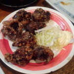 もつ焼きばん - レバ竜田揚げ