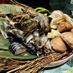 焼庵 - 炭火焼:一夜干し、野菜