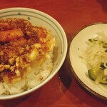 天ぷらいちかわ - 海老エビえびのかき揚げ天丼。