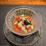鹿嶋 わたなべ - ガスパチョ つぶ貝 キャビア
