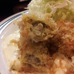 かつれつ四谷たけだ - カキフライ断面