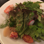 ユリイカ - 3周年記念ディナーのホタテとオマールのサラダ