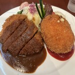 やろく - 名物「たまごコロッケ」とビーフカツ