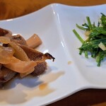 入舟 - ■お通し（イカの煮付け・浅葱味噌）