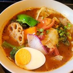 カレー食堂 心 - ・ベーコンとキャベツのスープカレー(辛さ1番普通盛ライス)1280円