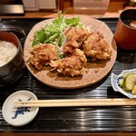 料理屋 月光 - 2025.8.13  鶏ももの唐揚げ香味ソース定食
