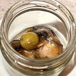 立飲場 互 - 牡蠣オイル煮瞬間燻製　450円