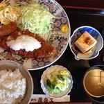 とんかつ茂兵エ - おろしロースカツ定食 1100円