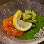 魚処 天悟 - 甘エビのキムチ＆ゴーヤのナムル