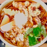 山形蕎麦の焔蔵 凪 - 冷やしかけ天蕎麦 (並)