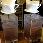 煎りたて ハマ珈琲 - アイスコーヒー用～マスターのお手製冷却機(2014.10月上旬)