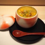 鮨 澤むら - とうもろこしの茶碗蒸し