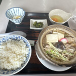 ドライブイン藤原駅 - 肉鍋定食¥930