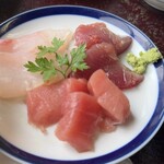 丸清食堂 - 刺身付き