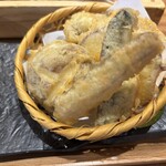 じねんじょ庵 - 秋刀魚天ぷらと、秋の野菜天ぷら