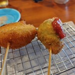 串揚げ料理店 紫雲 - 梅しそと玉ねぎ