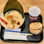 麺場 田所商店 - Bセット：江戸前味噌ラーメン、焼豚丼ミニ、烏龍茶