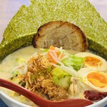 麺場 田所商店 - 江戸前味噌野菜ラーメン＋味噌漬け炙り焼豚1枚+味噌漬け煮玉子  (辛味噌添え)
