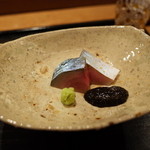 虎白 - 淡路産 〆鯖 山葵と海苔のソース 2014.10.2x 